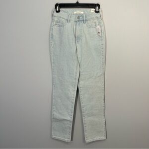 NEW PacSun Pants Womens 22 Blue Light Wash Mom Jean 100% Cotton Denim High Waist